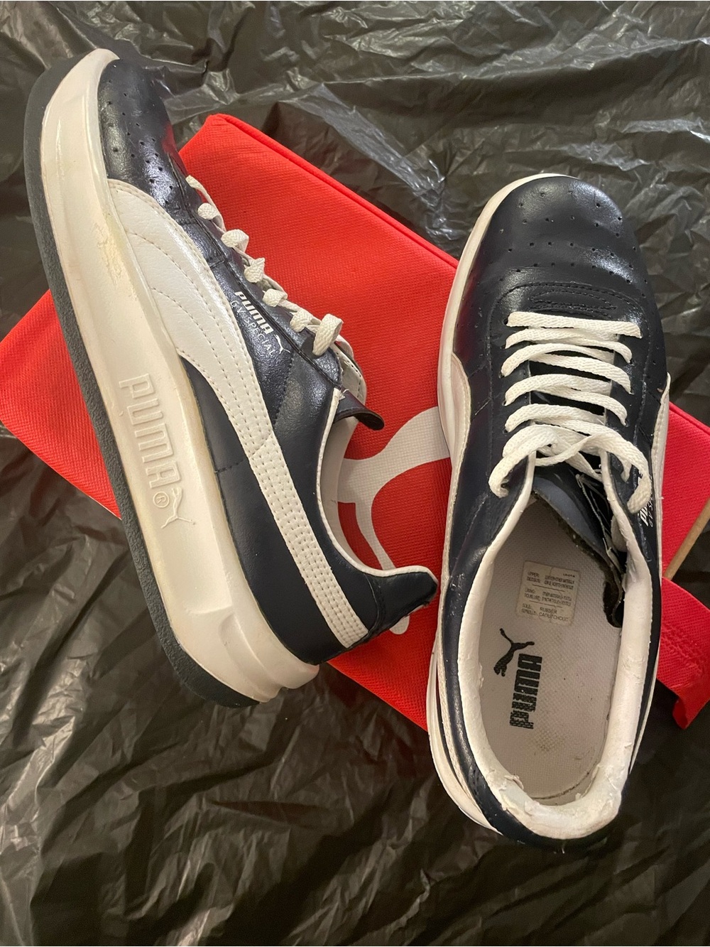 Puma Men’s GV Special JR Navy and White Low-Top Sneakers